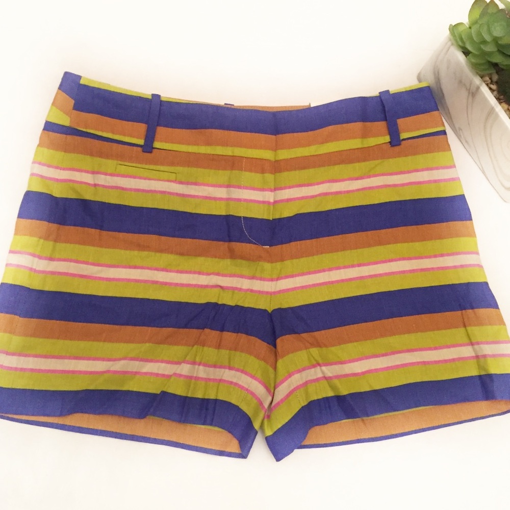 Ann Taylor Loft Striped Linen 4” Shorts Size 2